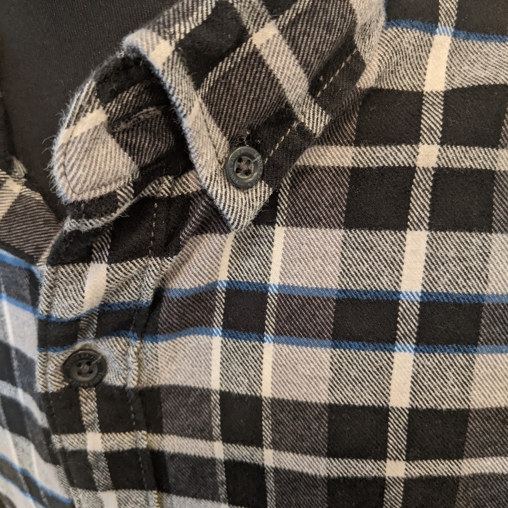 Eddie Bauer 2xl black/grey/blue Flannel